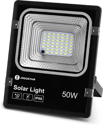Foco Led con Panel Solar  50W